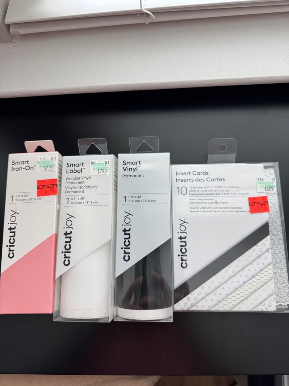 Cricut Joy Smart Vinyl & Card Set in Pink, White, Black